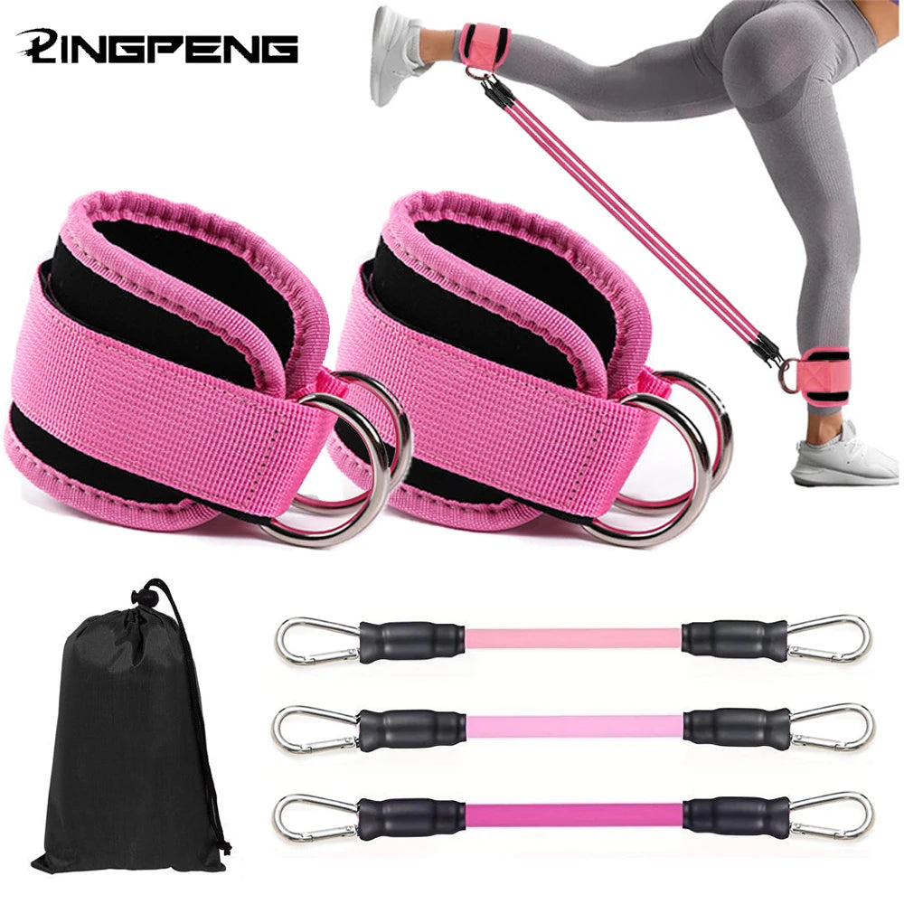 Ankle Resistance Bands with Cuffs for Leg & Booty Workout