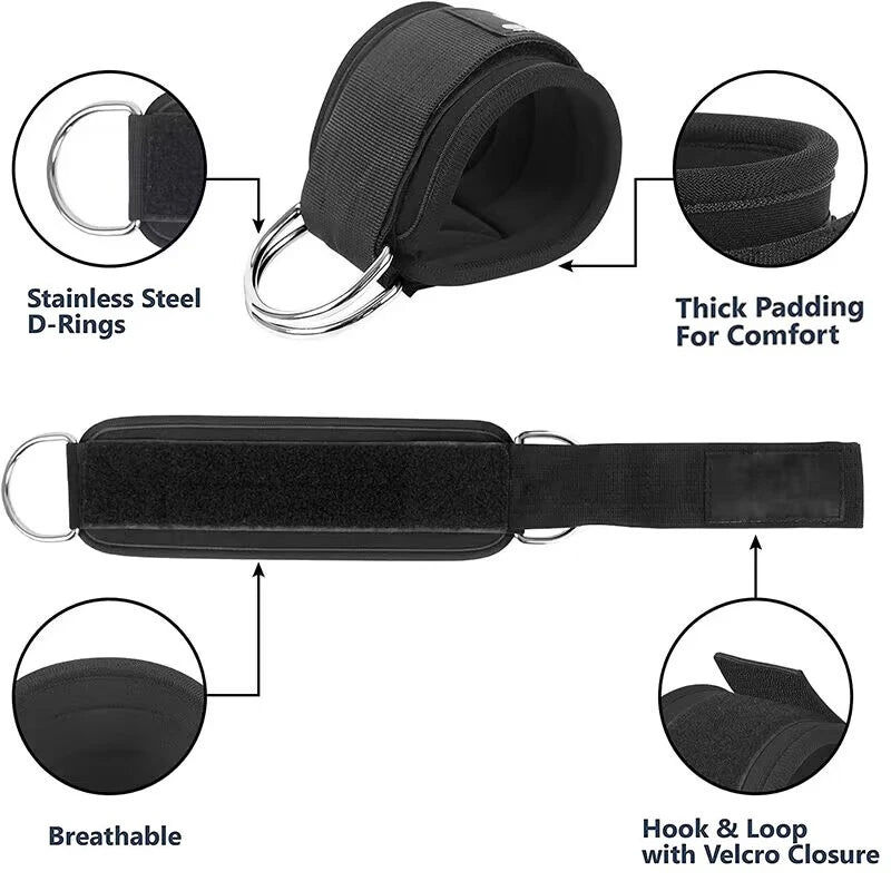 Ankle Resistance Bands with Cuffs for Leg & Booty Workout
