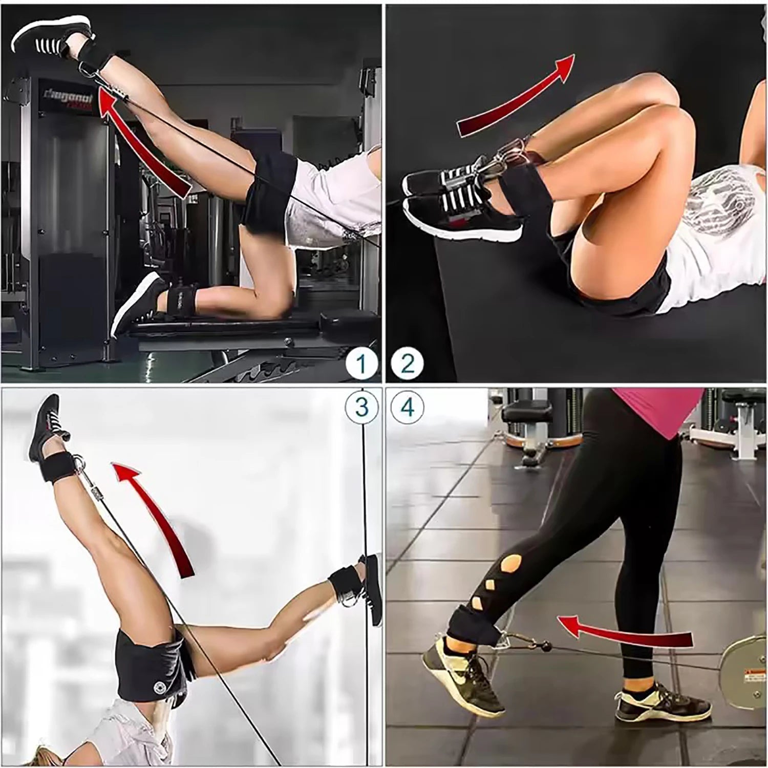 Ankle Resistance Bands with Cuffs for Leg & Booty Workout