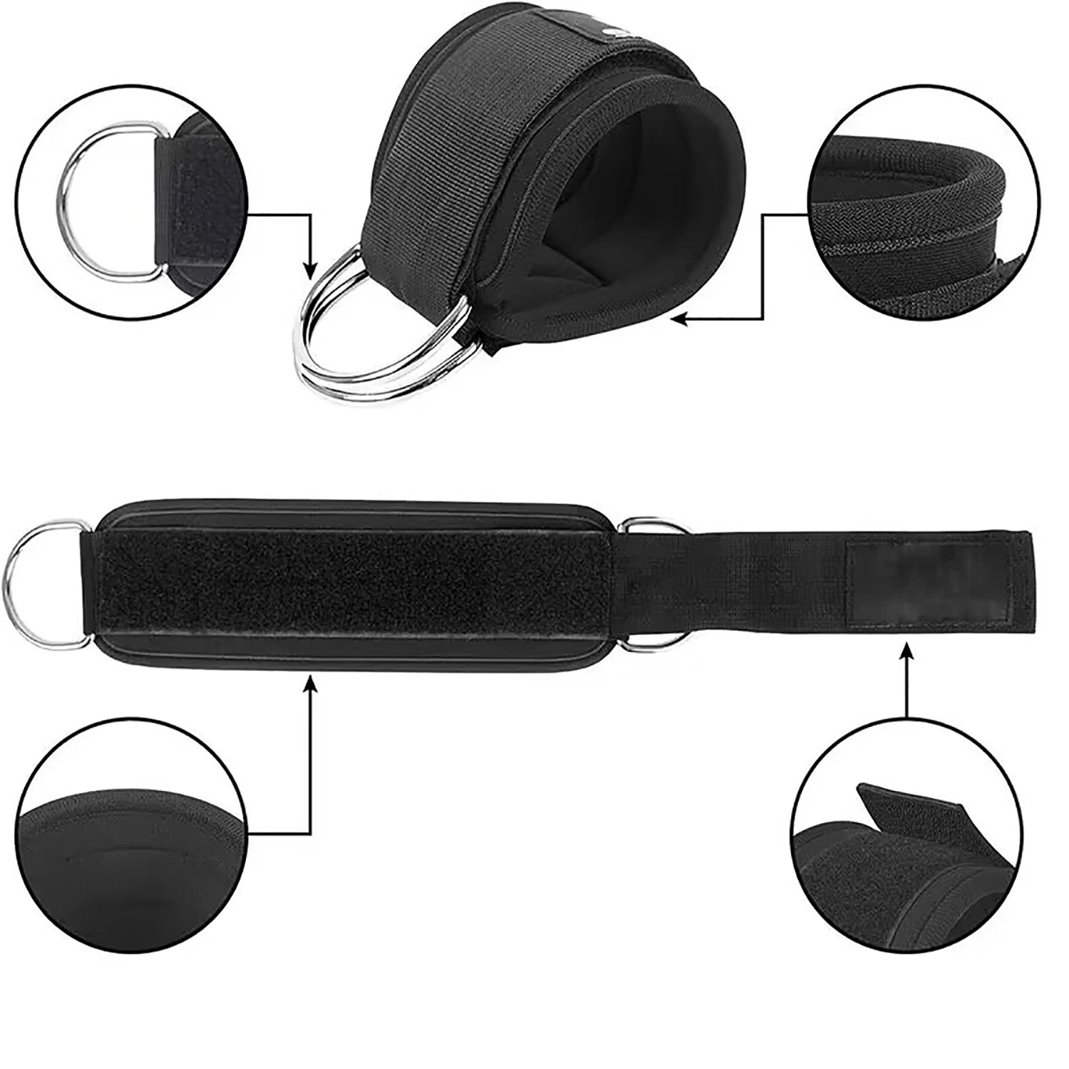 Ankle Resistance Bands with Cuffs for Leg & Booty Workout