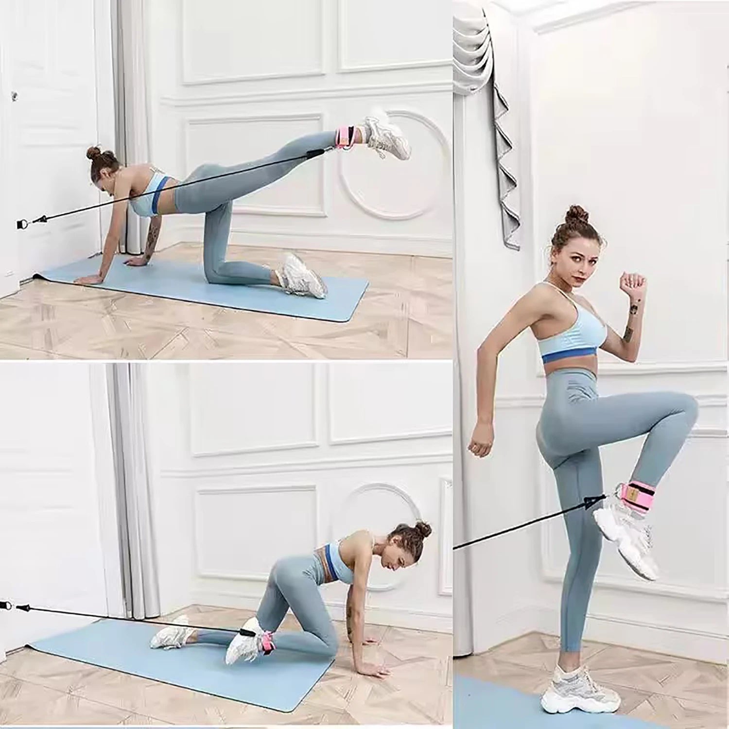Ankle Resistance Bands with Cuffs for Leg & Booty Workout