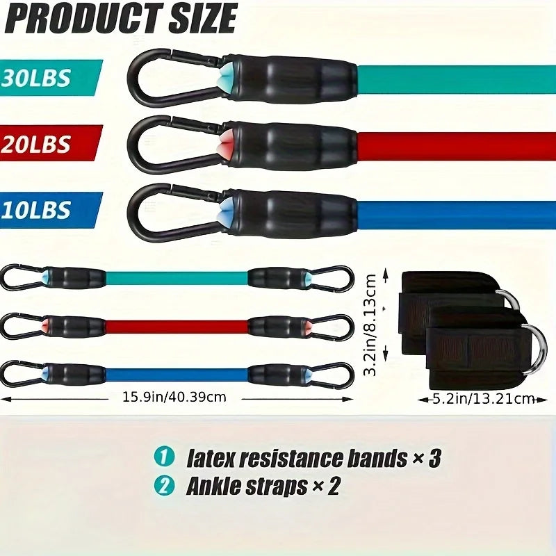 Ankle Resistance Bands with Cuffs for Leg & Booty Workout