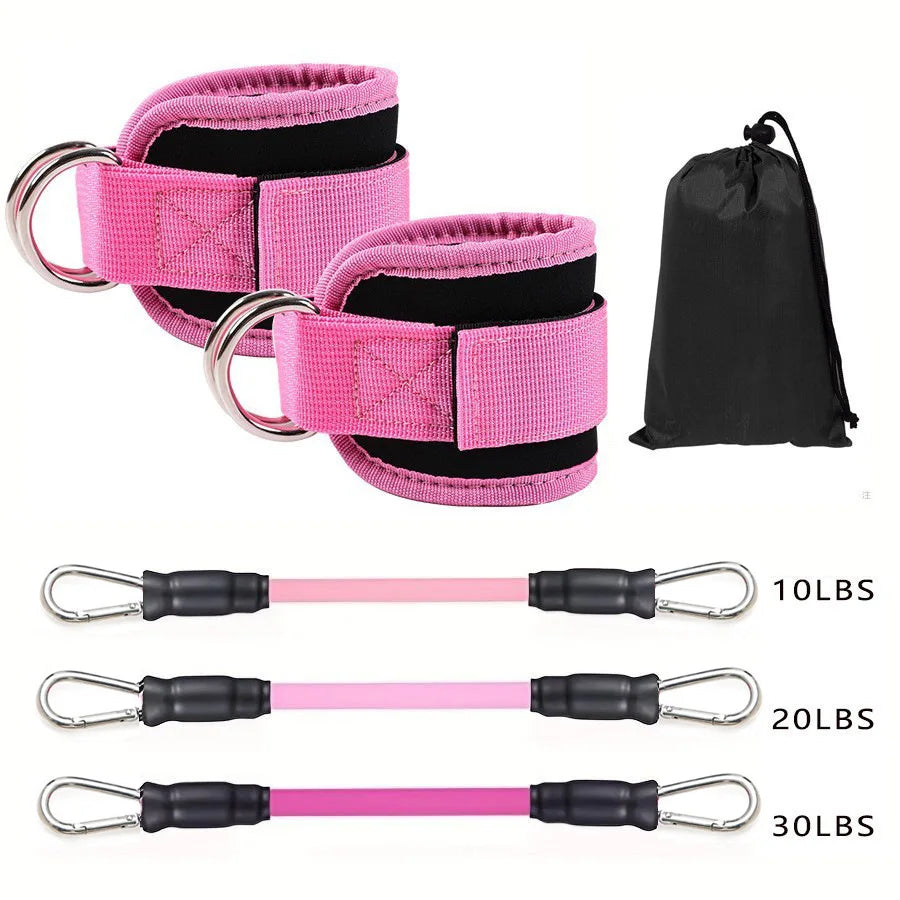 Ankle Resistance Bands with Cuffs for Leg & Booty Workout